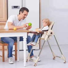 Многофункциональный Детский Стульчик для кормления Портативный Обеденный Стол для младенцев легко складывающиеся детские стол-стулья Регулируемый стульчик для кормления