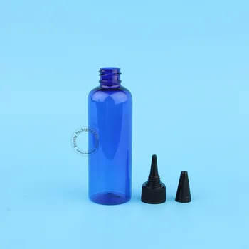

30pcs/Lot Wholesale Plastic 100ml PET Blue Costmetic Lotion with Water Emulsion Refillable Small Container Packaging 10/3OZ Pot