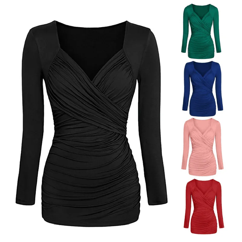 

Autumn V-neck Long Sleeve Breastfeeding Tops Nursing Maternity Shirts For Pregnant Women Clothes Pregnancy Feeding Maternity Top