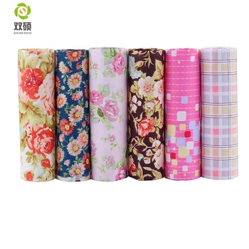 

Shuanshuo Cotton Fabric Patchwork Cloth,Glamorous Print DIY Sewing Quilting Fat Quarters Material For Baby&Doll 40*50cm 6pcs/pcs