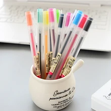 12 штук в упаковке Творческий красочные гелевые ручки с блокноты для записей набор школа письменная работа в офисе канцелярские питания 0,5 мм Цветной чернил маркеры