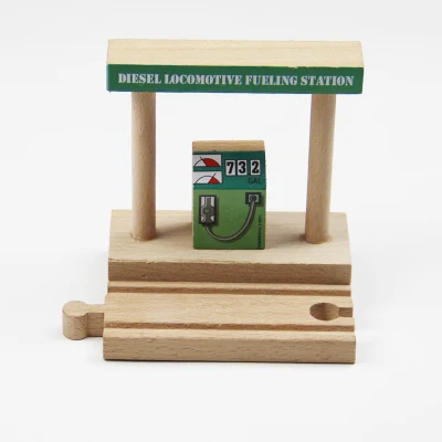 wooden thomas scene diesel locomotive fueling station compatible fit Thomas and Brio Wooden Train Educational Boy