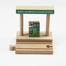 wooden thomas scene diesel locomotive fueling station compatible fit Thomas and Brio Wooden Train Educational Boy
