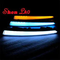 ShenLao 2 шт. Водонепроницаемый светодио дный DRL Габаритные огни для Ford Kuga Побег 2012-2014 2015 2016 2017 с поворотом сигнальные лампы