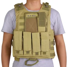 Армейские фанаты для мужчин; стиль милитари жилеты боевой штурмовой пластины Перевозчик Регулируемый жилет верхняя одежда Охота оборудование для джунглей