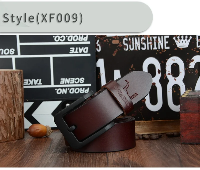 COWATHER male belt for mens high quality cow genuine leather belts XF010 Sadoun.com