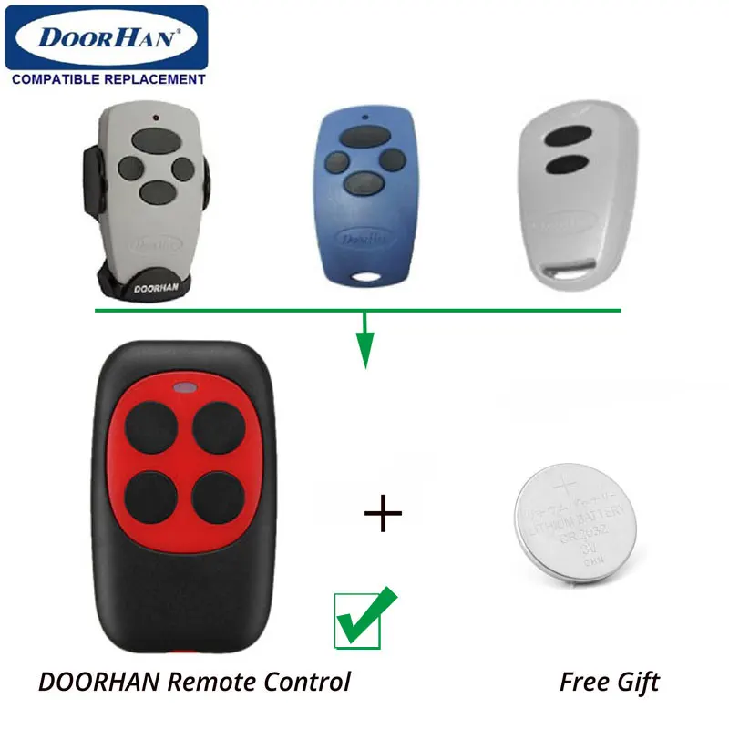 

New DOORHAN TRANSMITTER 4 Garage door Compatible Remote Control