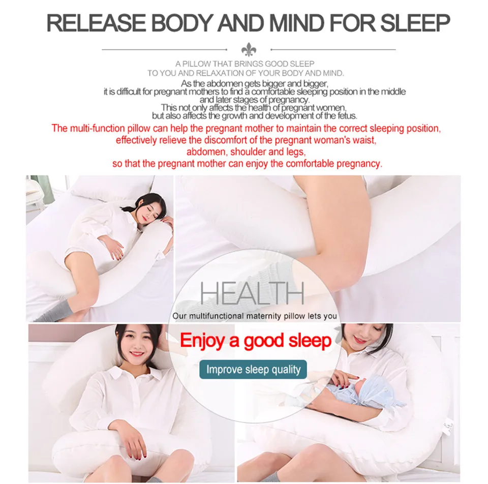 Sleeping Support Pillow For Pregnant Women Body Comfort G Shape Pregnancy Pillow Full Body Maternity Pillow With Pillowcase_05_