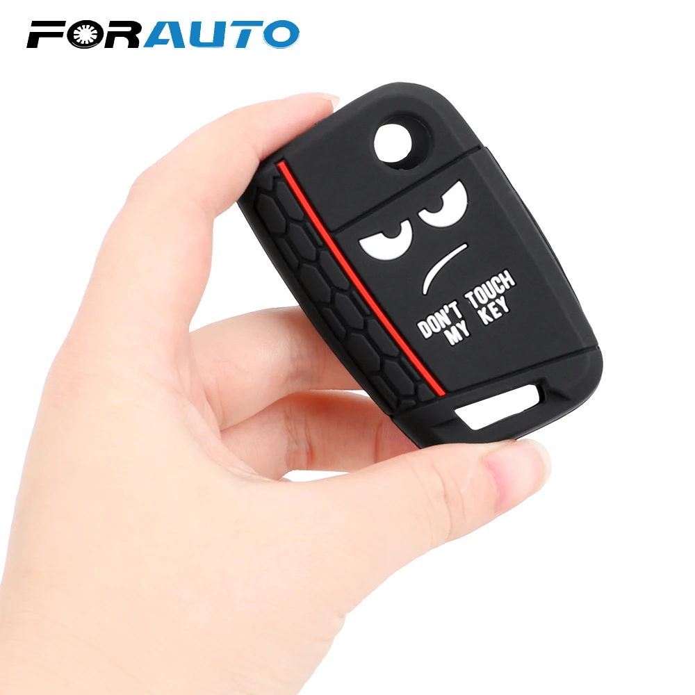 

Car-styling Silicone 3 4 Buttons Flip Key Shell Fob For Volkswagen Polo MK7 Golf 16 2017 Auto Accessories Car Key Case Cover
