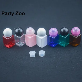

500 x 10ml Colorful PET Bottle with Insert Mushroom Round Top Portable Lotion Storage Jar Container
