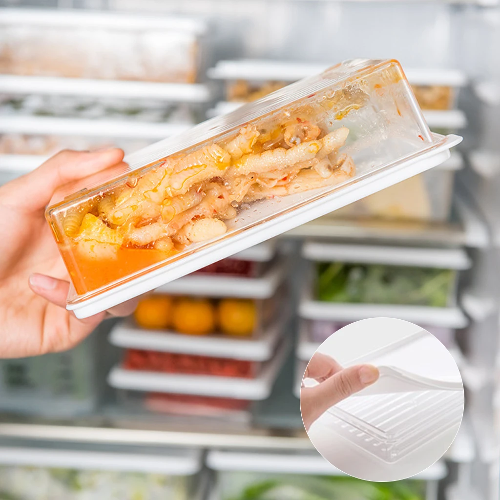 Пластиковый прозрачный контейнер для хранения продуктов домашний холодильник