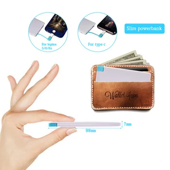 

Ultra Thin power bank 3000mAh Portable Charger Backup External Battery slim power bank for iphone x 8 7 samsung s9 plus