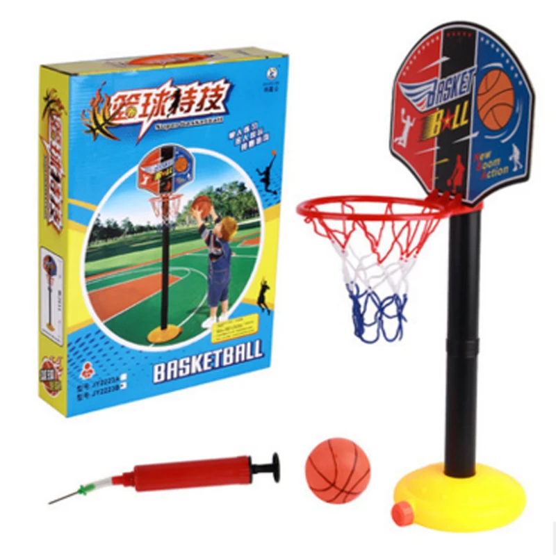 1set free shipping Kids Sport Portable Basketball Toy Set liftable