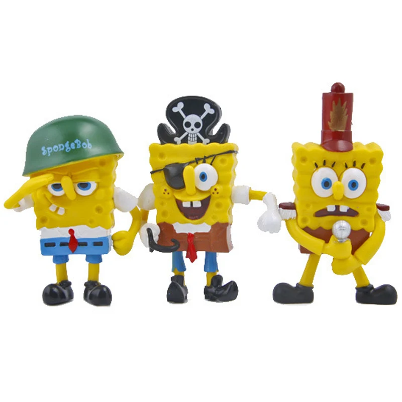7pcs/lot Spongebob Figure Toys Doll Sponge Bob Cosplay PVC Action Figures Toy Anime Classic Kids for Boys Girls Gift|toys anime|figure toyaction