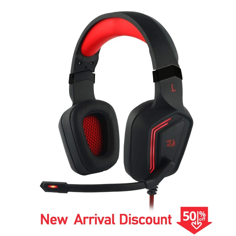 Проводная игровая гарнитура Redragon H310 MUSES 7 1 с объемным звуком Pro Gamer наушники