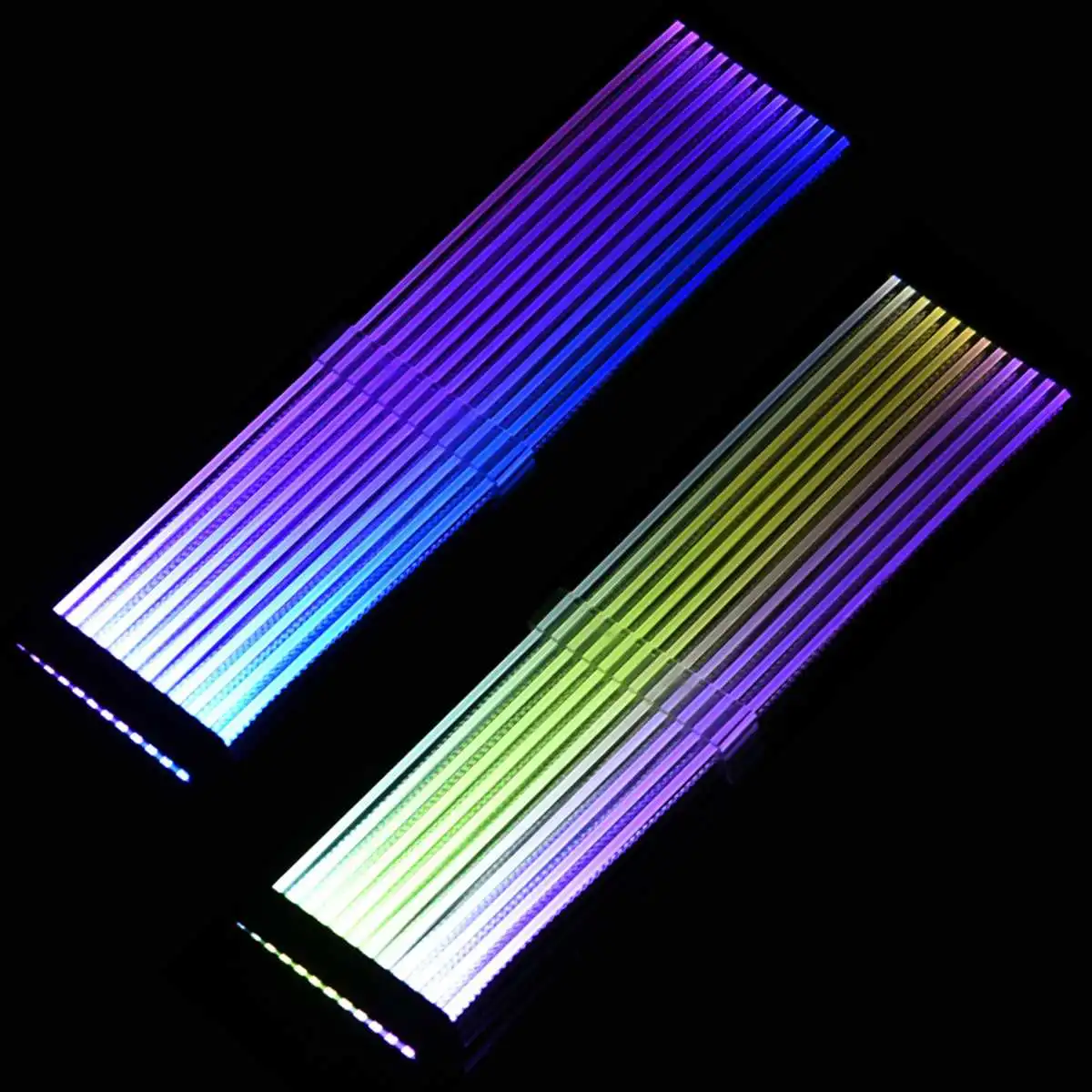

RGB Power Extension Cable For 24Pin to Motherboard Rainbow Neon Lights 1.5cm Optic Fiber /Power Dual Layer Power Supply Cable