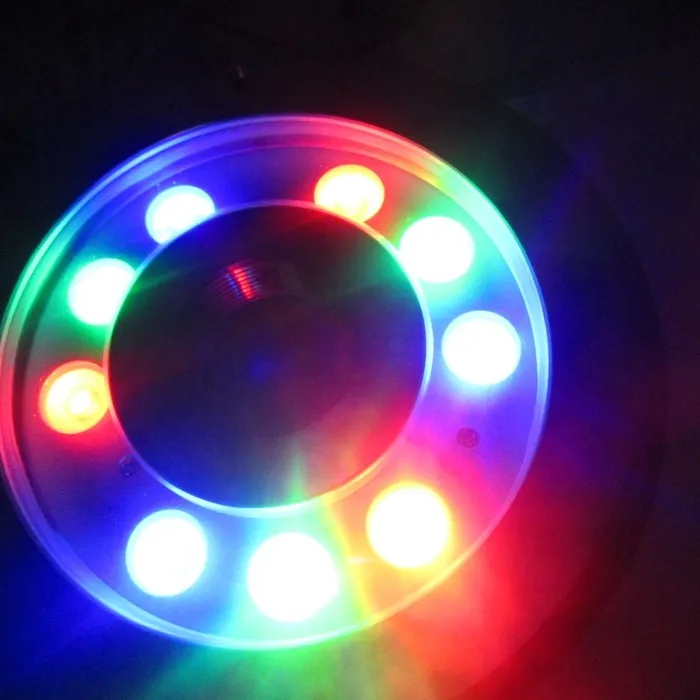 Subaquática para Fonte Subaquática do Diodo Emissor de Luz em Mudança da Cor Ip68 de Aço Rohs Inoxidável v 27 w Led Rgb Luz Lagoa Branco ce 316 24 7 24 V 27 W led RGB luz