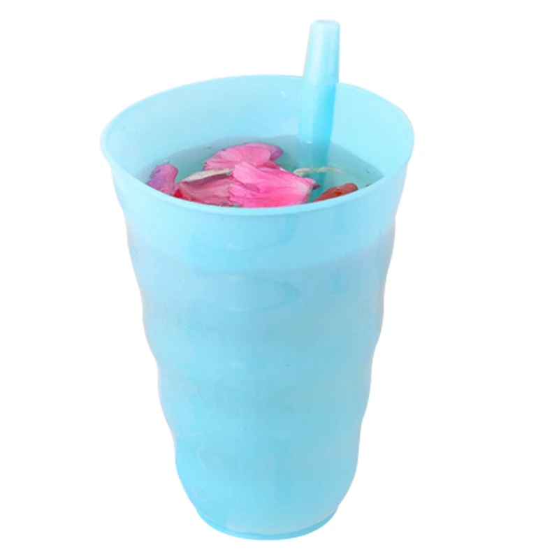 Красочная пластиковая соломенная чашка, чашка для холодных напитков со встроенной соломенной кружкой, домашняя чашка для напитков, оранжевый/синий/зеленый домашний декор