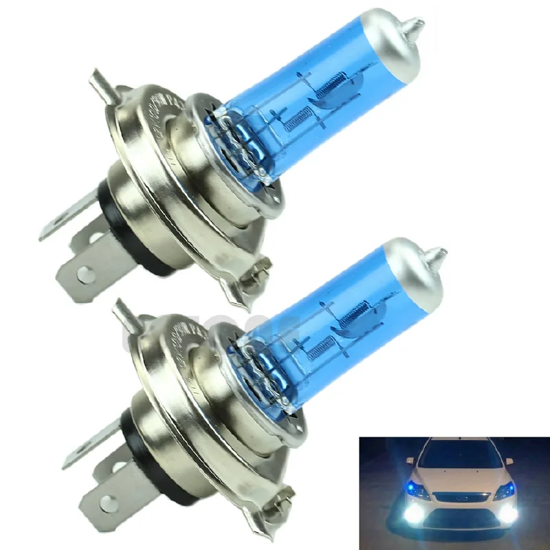 2x Super H4 100W 9003 HB2 Bi Xenon HID 6000K White High Low Beam Headlight Bulbin Signal Lamp