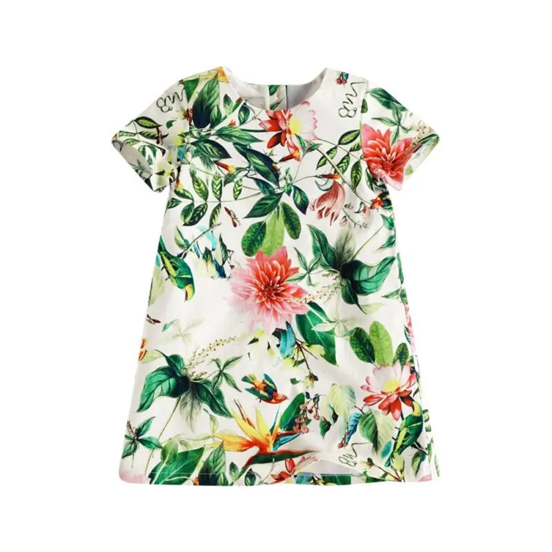 

Toddler Girls Baby Dress Princess Flower Short Sleeve Party Summer Style Dresses 0-5T
