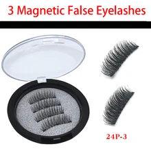 DAMMAN 3 magnetic mink eyelashes 3D/6D magnet false lashes natural long lashes 4 pcs/1 pair new design hot sell easy to wear
