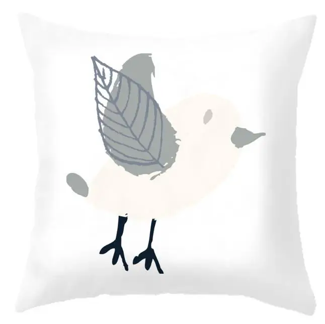 Мультфильм розовый кролик простая Наволочка на подушку милые подушка с птицей Творческий завод лист одуванчика цветок лотоса для дома диван - Цвет: A4