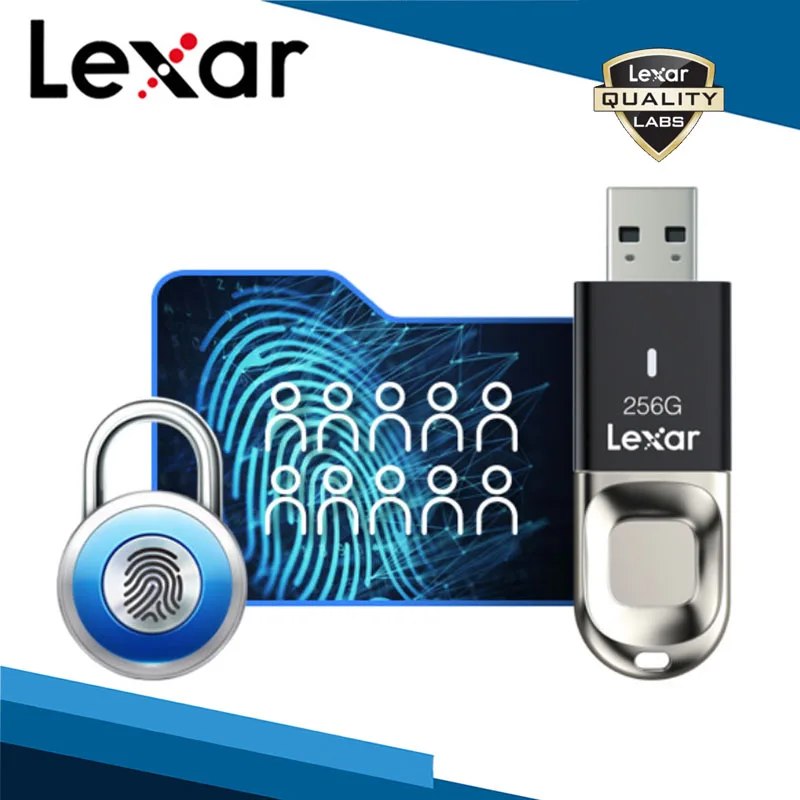 Lexar USB3.0 32G 64G 128G U диск Jumpdrive 10, определение отпечатка пальца ID F35 USB 3,0 Шифрование безопасности 256 AES 150 МБ/с. легкая установка