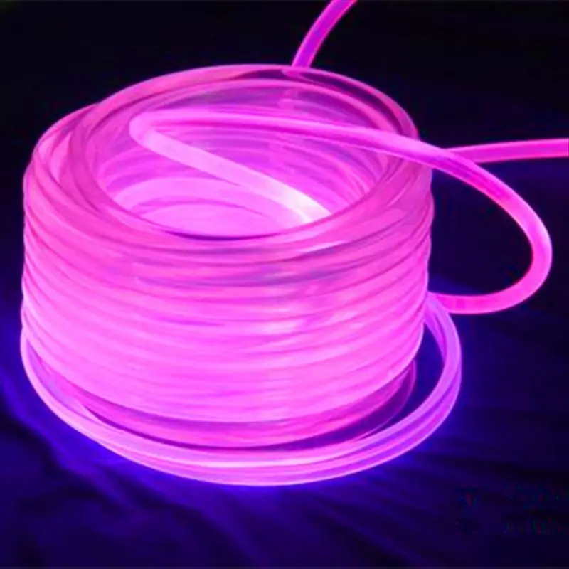 1 meter Promotion high bright side glow transparent solid core optical fiber cable 1~14mm diameter fiber optic cable