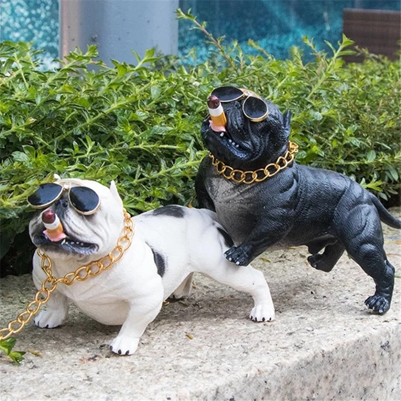 

2019 New Dashboard Nodding Dog with Adhesive Tape Interior Car Accessories PVC Car Ornament French Bulldog Shake Head Toy Doll
