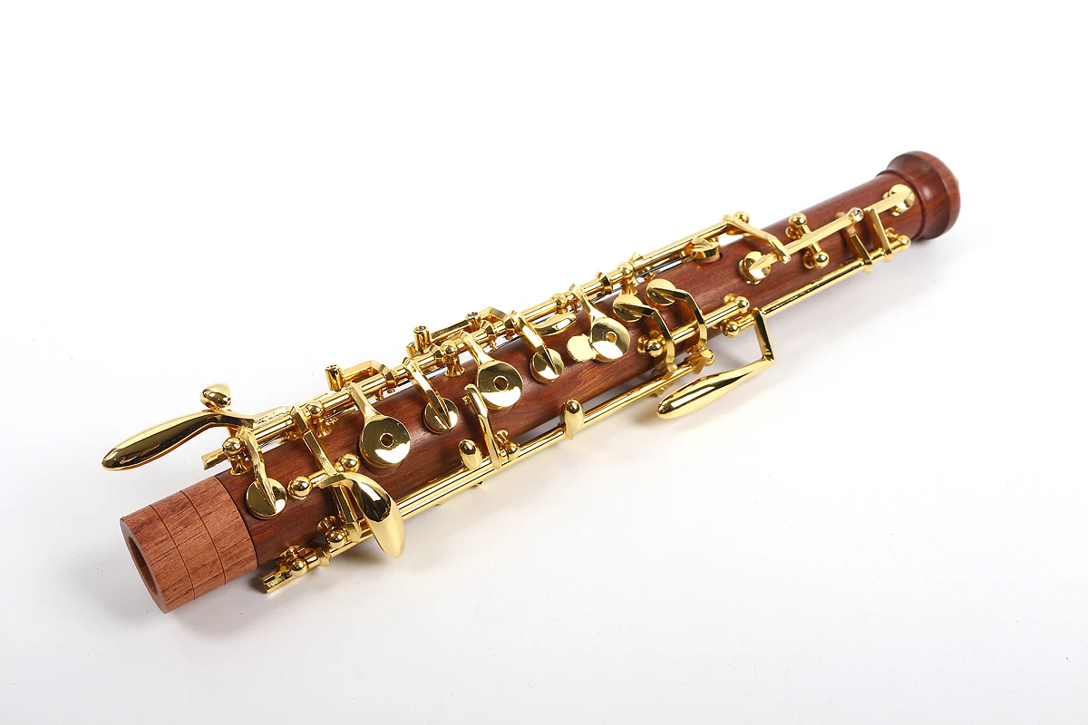 Профессиональный oboe C Ключ левый F резонансный корпус из палисандра позолоченный ключ Профессиональный Чехол oboe#04