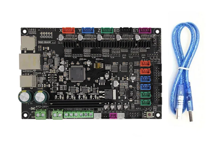 

MKS SBASE V1.3 CE&RoHS 32bit Arm platform Smooth control board open source MCU-LPC1768 support Ethernet preinstalled heatsink