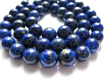 

wholesale 2strands 3-16mm Genuine (Natural)Lapis Lazulie Beads Round Ball Blue Gold Lapis Gemstone lapis beads