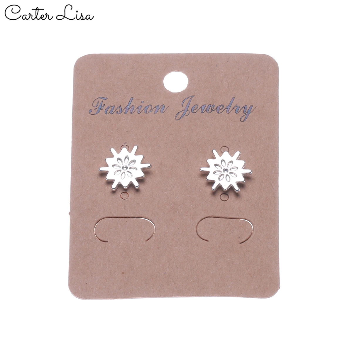 

CARTER LISA HOT SELLING Fashion Women's Stud Earrings Tiny Simple Snowflake Earrings pendientes Party Gift Jewelry FREE SHIPPING