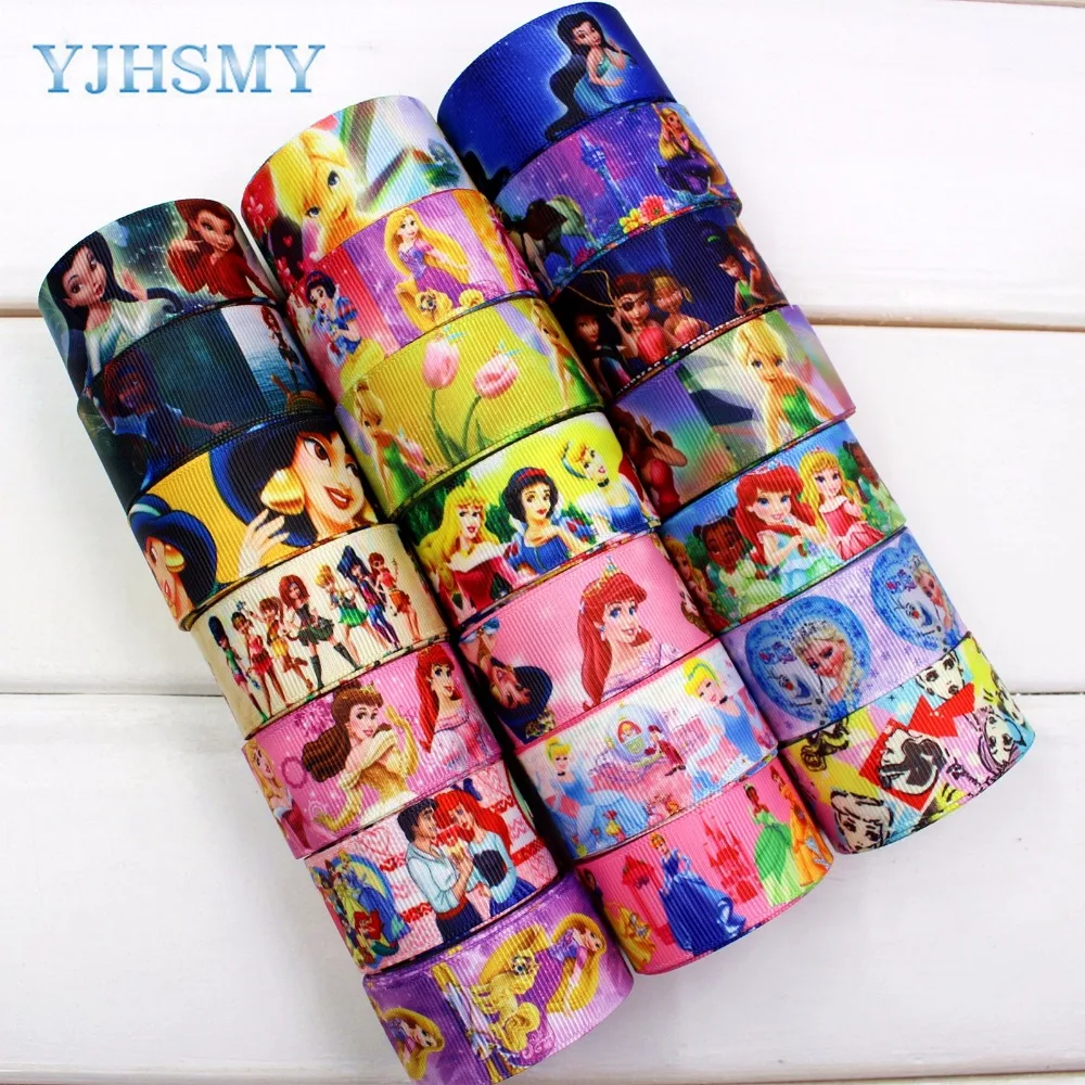 

YJHSMY 173206, 25mm 10 yards Cartoon Ribbons Thermal transfer Printed grosgrain Wedding Accessories DIY handmade material