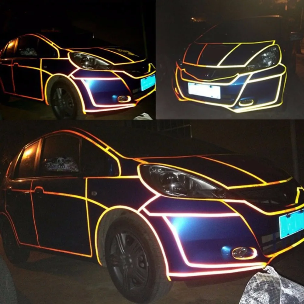 تحذير ملصقات للماء شريط تحذيري السيارات سيارة دراجة نارية عاكس المواد عاكس امان الطرق اكسسوارات