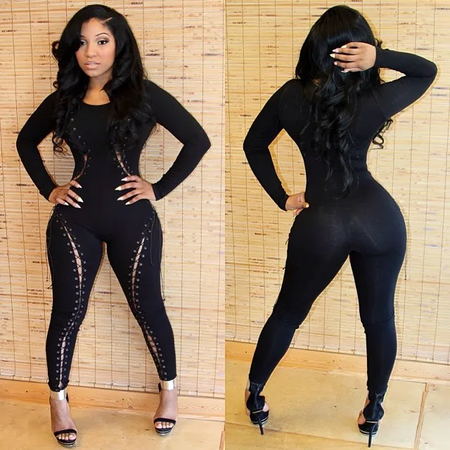 black tight fitted romper