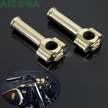 1 ''/25 мм Ретро латунь грубое Ремесло Руль стояки Крепление зажим подъем 5" для Harley Softail Touring Cruiser Bobber Chopper Racer