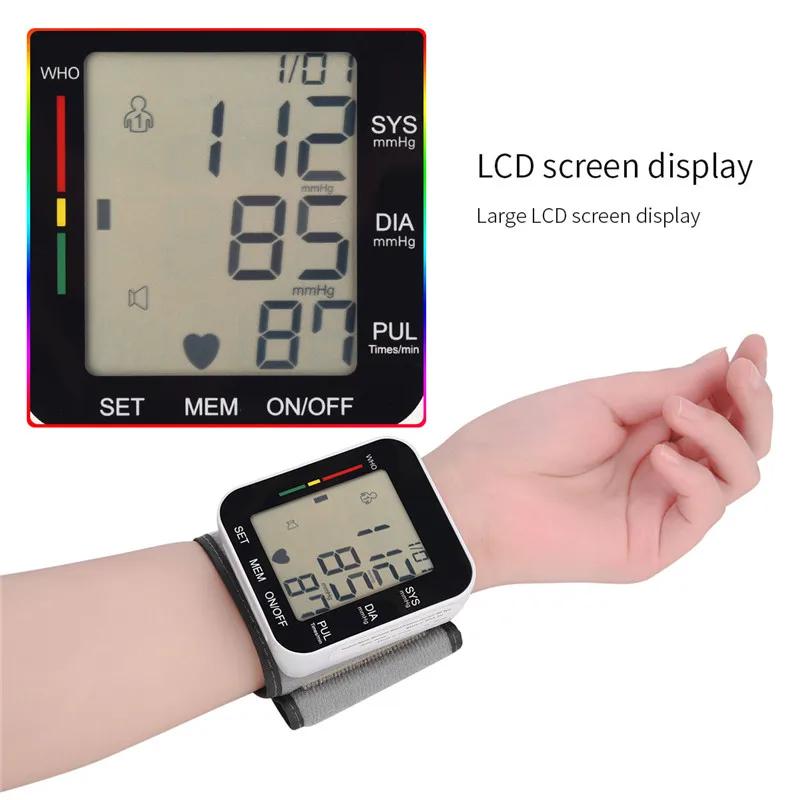 

Electronic Blood Pressure Monitor Voice Broadcast Wrist Blood Pressure Monitor Automatic Accurate Pulse Rate Meter Large Screen