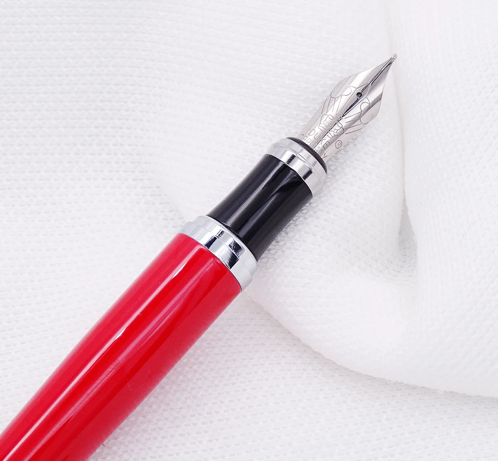 Герцог D2 классический авторучка красный ствола и серебряный зажим Расширенный письменная ручка Бизнес офисные принадлежности для дома
