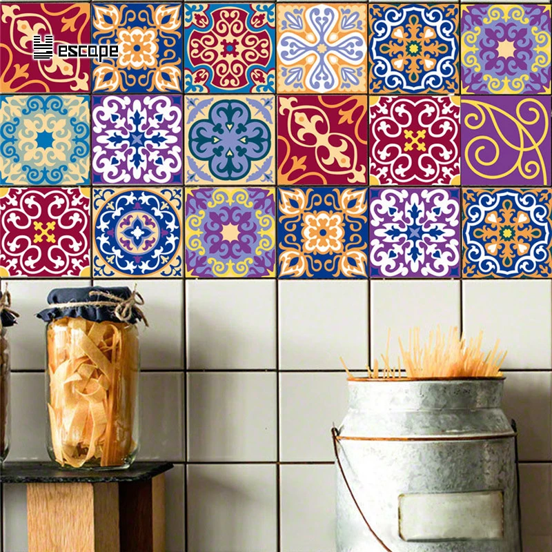 

15pcs 20x20cm DIY Mosaic Wall Tiles Stickers Waist Line Wall Sticker Adhesive Bathroom Toilet Waterproof PVC Kitchen Wallpaper