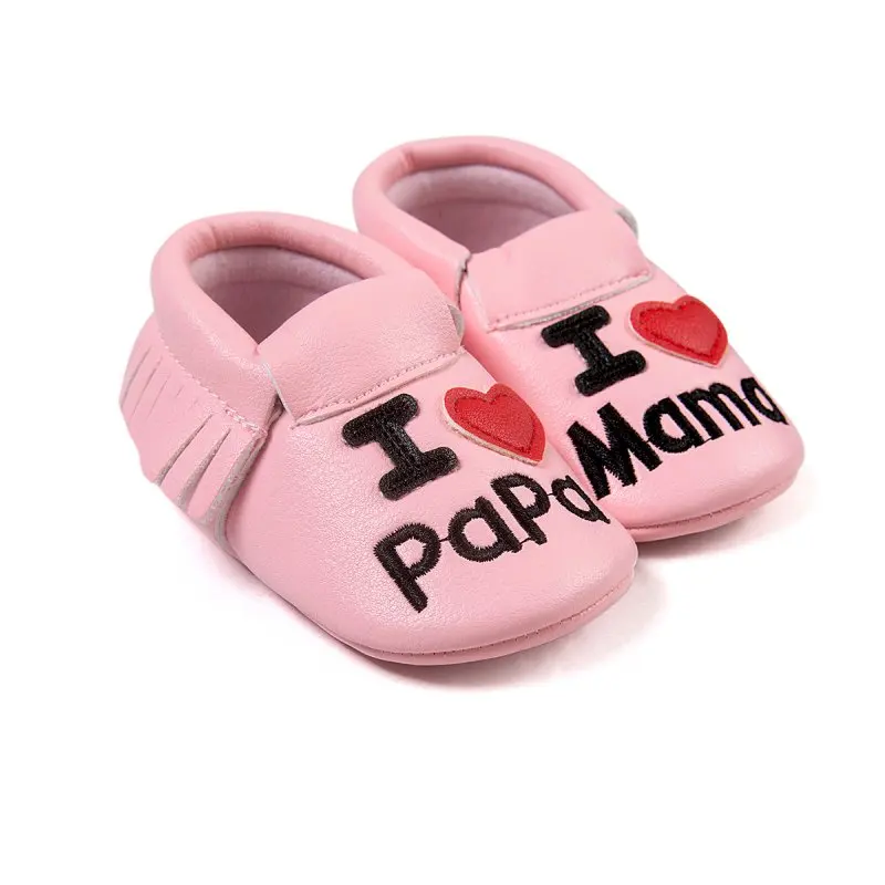

Toldder Baby Shoes Leather Slip On Shallow Letter Pint Princess Shoes Infant Anti-slip Firstwalker Crib Shoes 0-18M