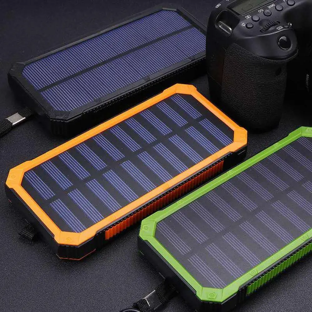 

LED Solar power bank 10000mah Portable Power Bank 8000mAh External Battery DUAL Ports powerbank Charger Mobile Charger