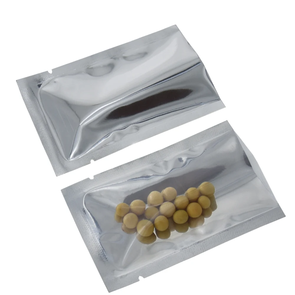 

500Pcs 6*9cm Small Transparent Aluminum Foil Plastic Bag Coffee Powder Tea Vacuum Storage Bag Dried Food Snack Packaging Bag
