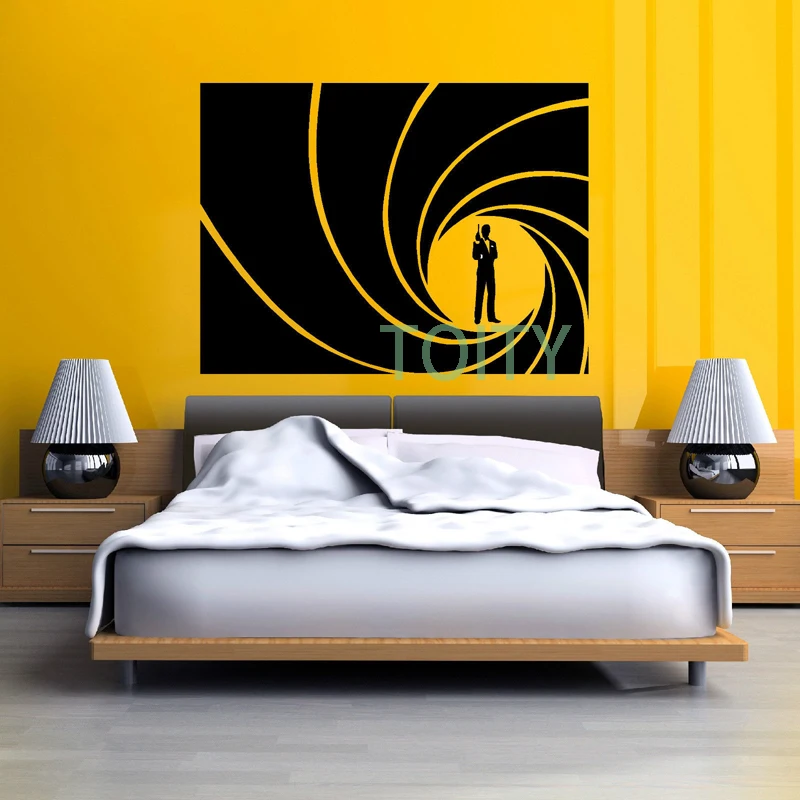 JAMES BOND Wall Room Decor Art Vinyl Decal 007 GOLDEN GUN Sticker Movie