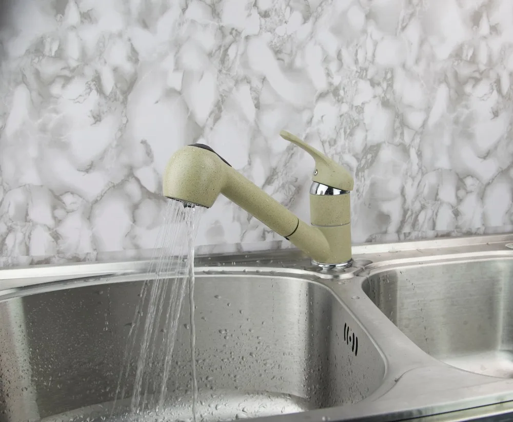 

Free Shipping Pull out and swivel Tap Faucet Mixer For Kitchen And Bathroom leon2