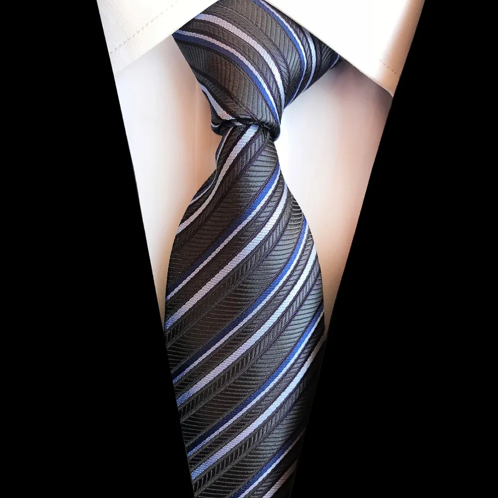 Ricnais Шелковый мужской галстук 8 см, клетчатый галстук с узором пейсли для мужчин, темно-синие галстуки на шею, классическая одежда, деловой Свадебный галстук, вечерние галстуки Gravatas