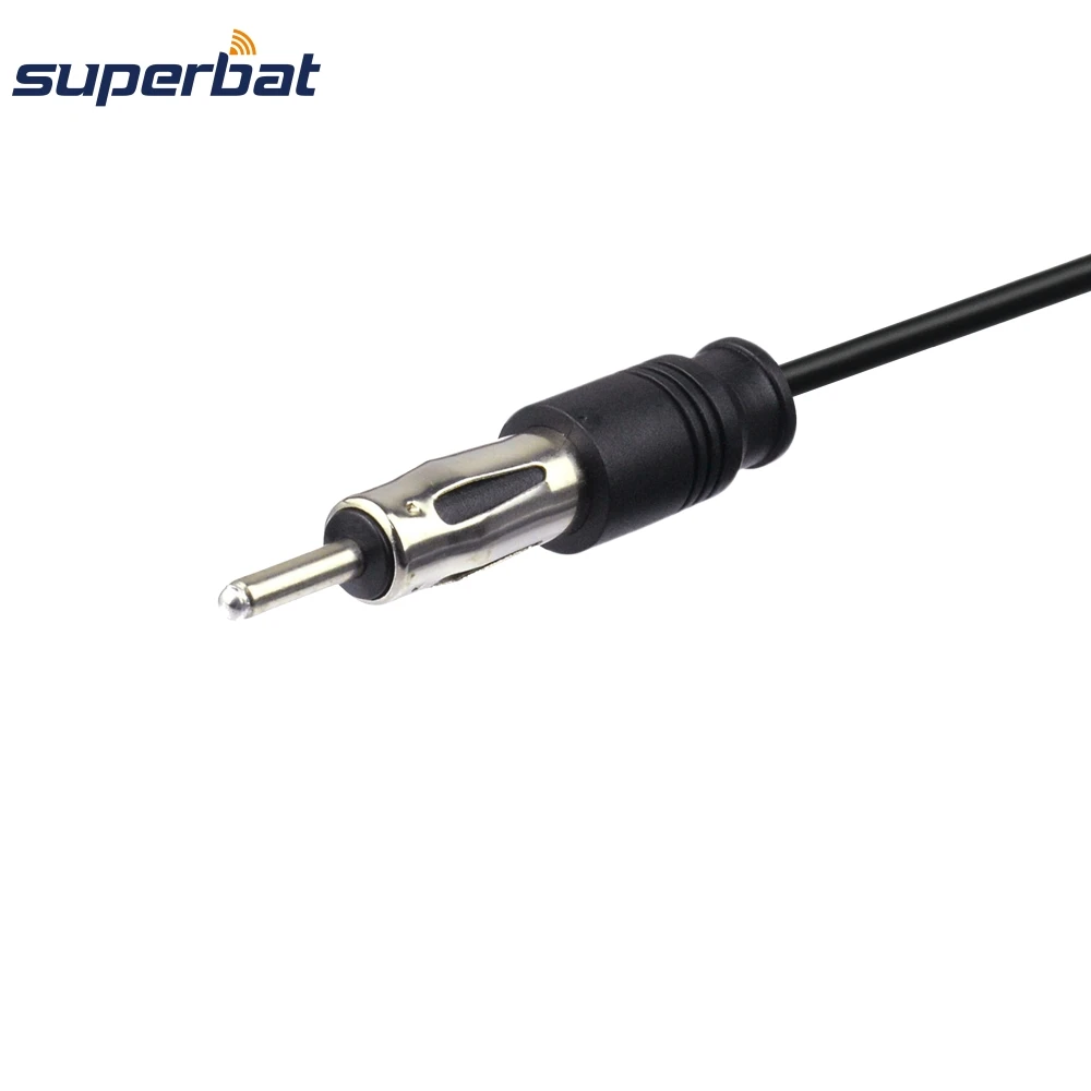 Superbat 6'' Fakra K Code Female Universal Wire to AM/FM Male Antenna Adapter Cable RG174 15cm