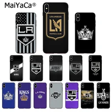 MaiYaCa Los Angeles Kings мягкий, силиконовый, из ТПУ черный чехол для iPhone X XS MAX 6 6S 7 7plus 8 8Plus 5 5S XR