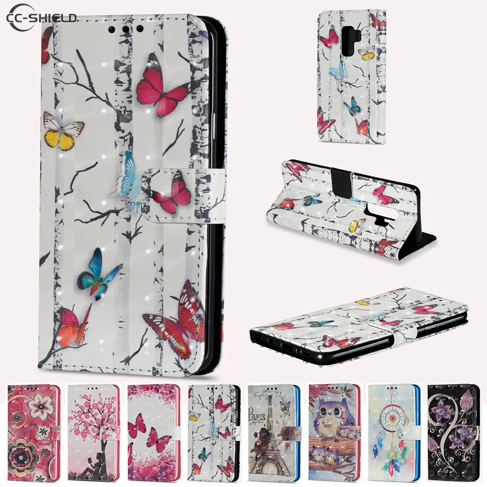 

Flip case for Samsung Galaxy S9 Plus S9Plus G965 G965F G965F/DS SM-G965F 3D Phone Leather Case SM-G965F/DS SM-G965 SM-G965F Bag