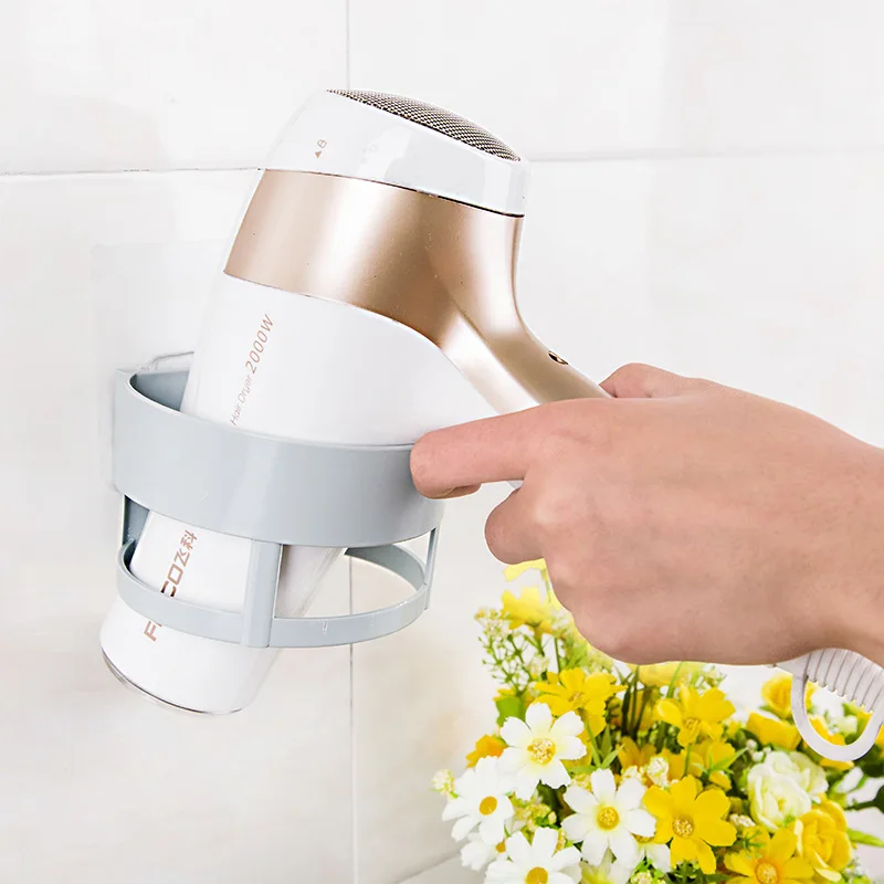 

sticky hair dryer rack bathroom shelf toilet hair dryer shelf wind tube hanger